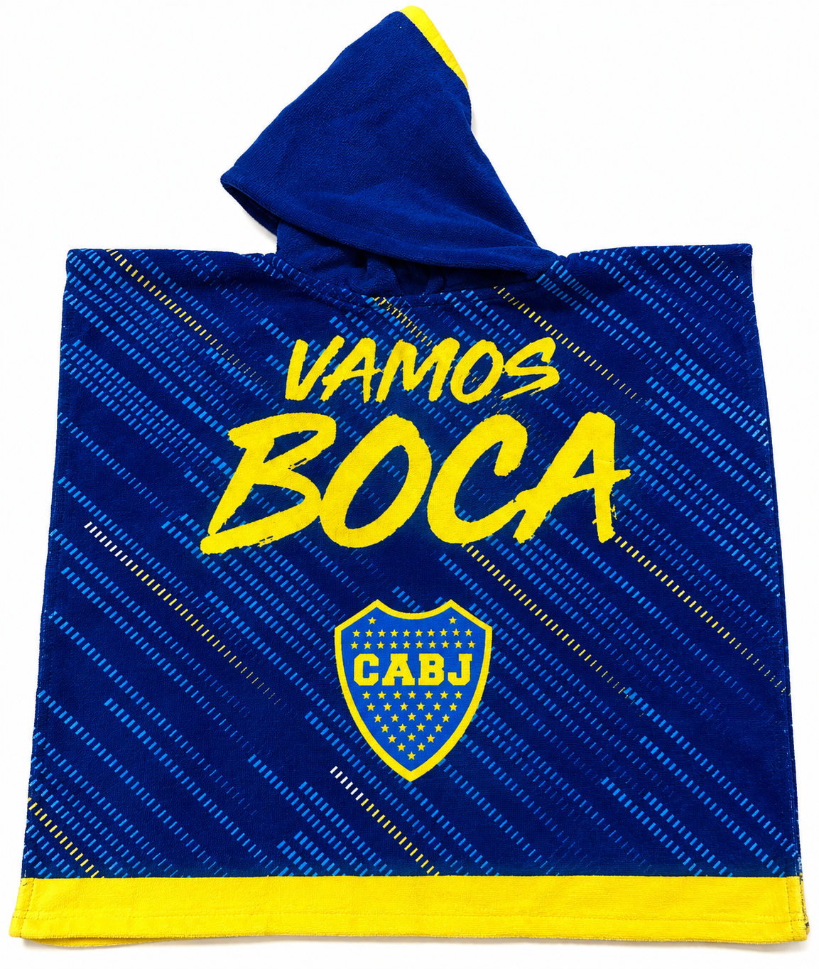 Poncho Toallon Infantil Boca Juniors Microfibra Con Mochila