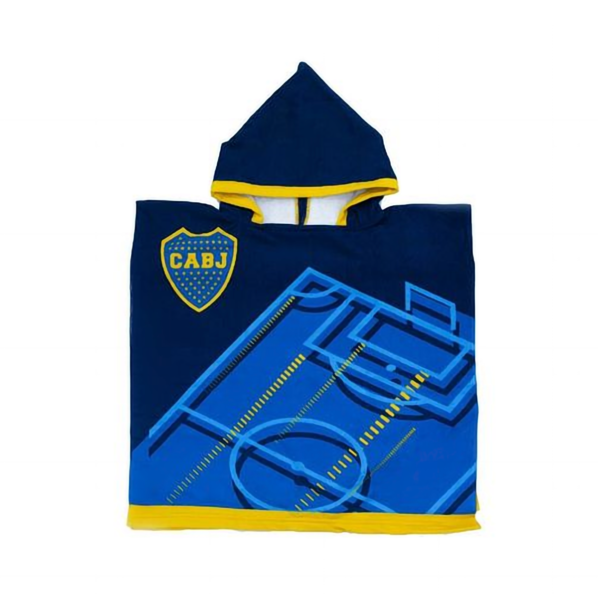 Poncho Toallon Infantil Boca Juniors Microfibra Con Mochila