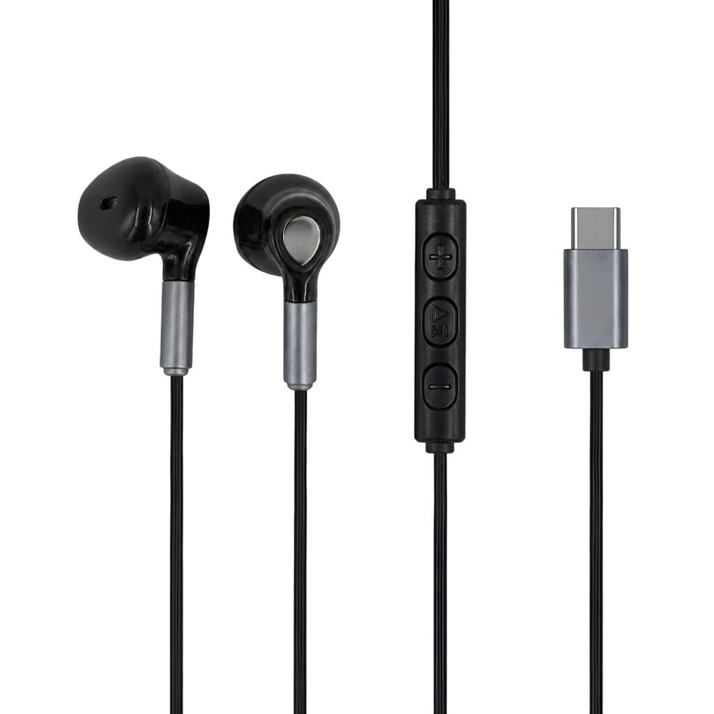 Manos Libres Con Cable Tipo C Negro