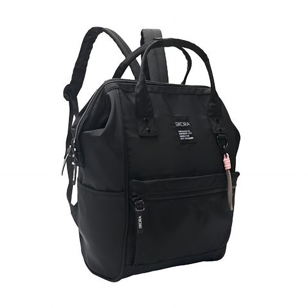 Mochila Skora Boca de Pez Eve Nylon Negra 40 x 25 x 18 cm