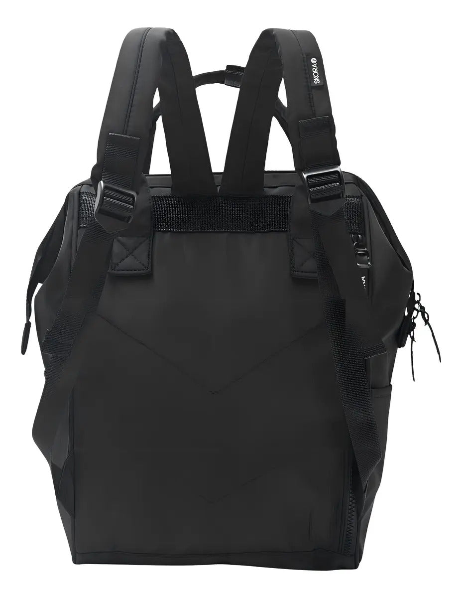 Mochila Skora Boca de Pez Eve Nylon Negra 40 x 25 x 18 cm