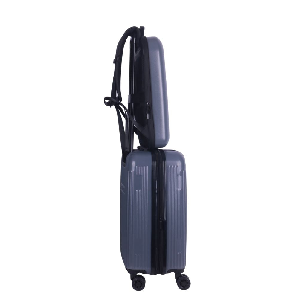 Set Wanderlust Valija 20 Pulgadas Azul Mochila