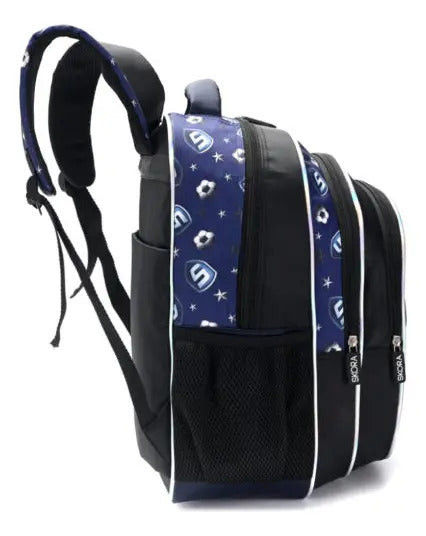 Set Mochila con Lunchera y Cartuchera Skora Futbol Camiseta de 16 Pulgadas