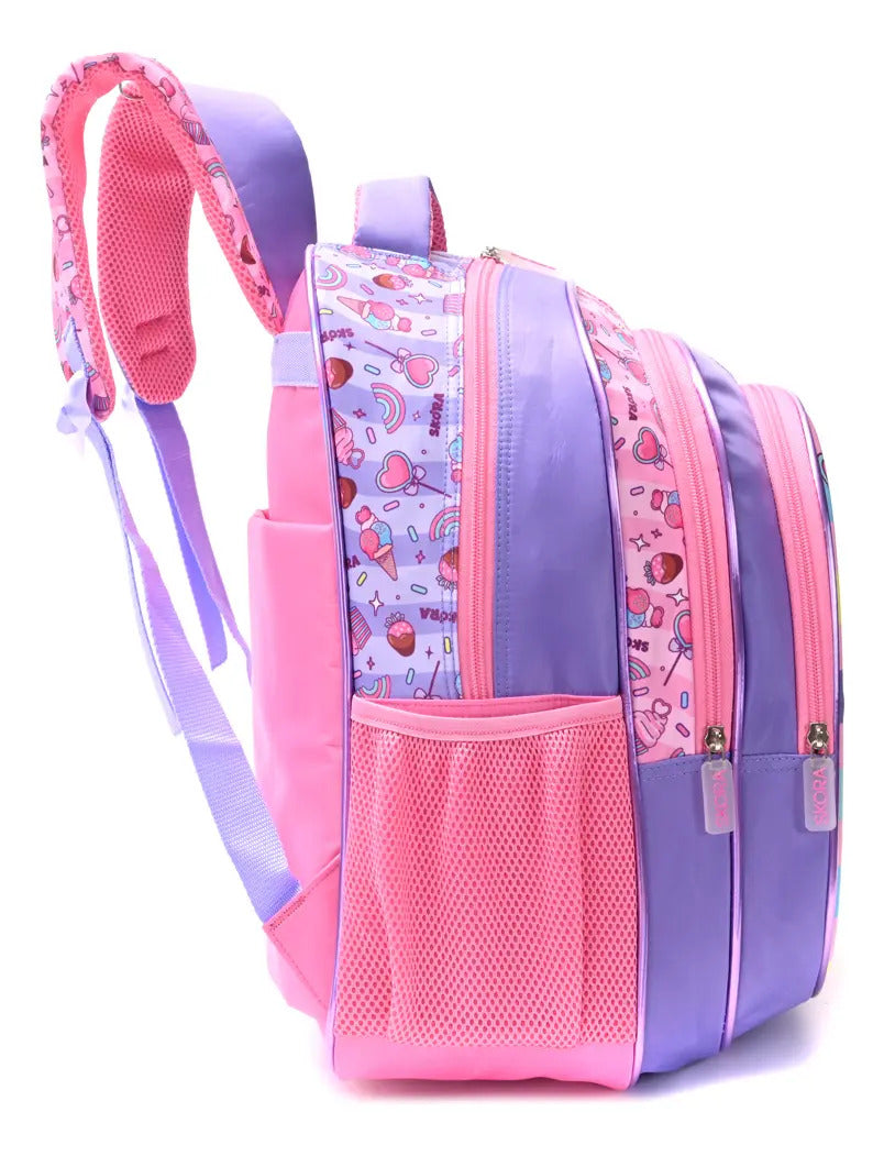 Set Mochila con Lunchera y Cartuchera Skora Gatita de 16 Pulgadas en Caja