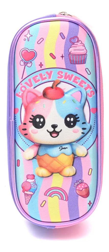 Set Mochila con Lunchera y Cartuchera Skora Gatita de 16 Pulgadas en Caja