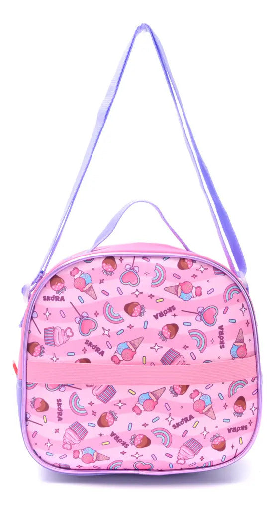 Set Mochila con Lunchera y Cartuchera Skora Gatita de 16 Pulgadas en Caja