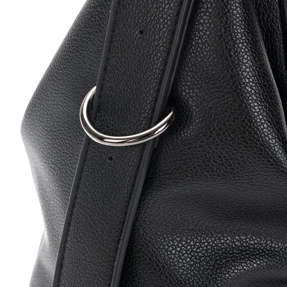Cartera Skora Alvear Ecocuero Negra 23 x 25 x 12 cm