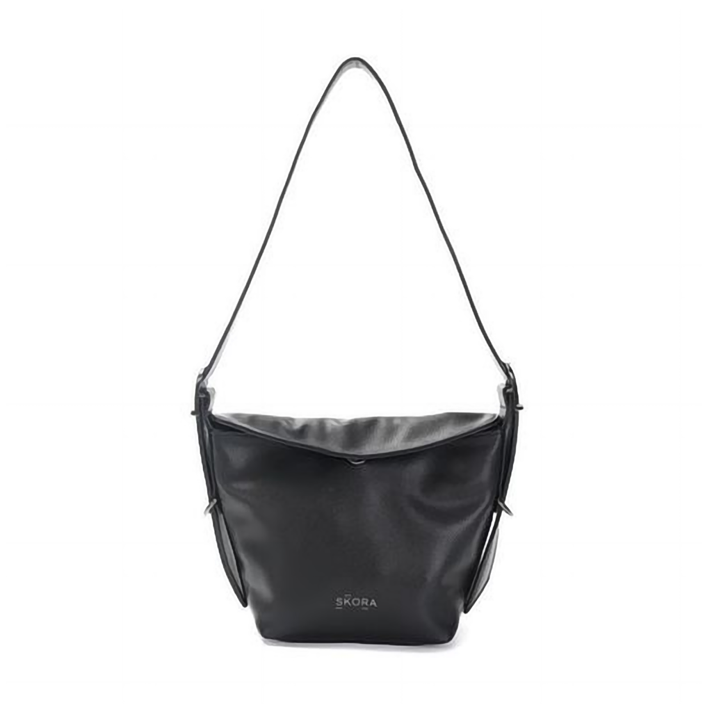 Cartera Skora Alvear Ecocuero Negra 19 x 17 x 9 cm
