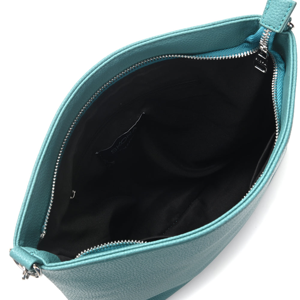 Cartera Skora Bandolera Ecocuero Celeste 29 x 27 x 6 cm Soho