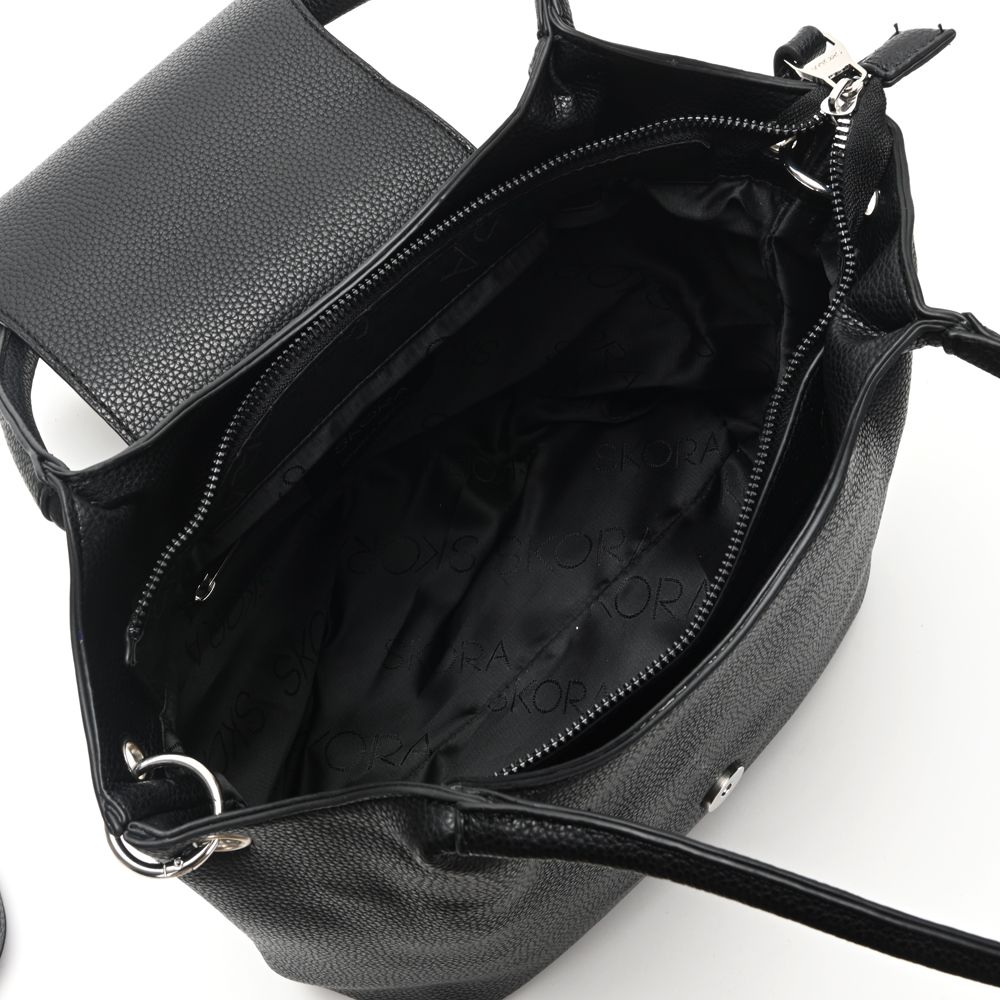 Cartera Skora Bulnes Ecocuero Negra 34 x 23 x 12 cm