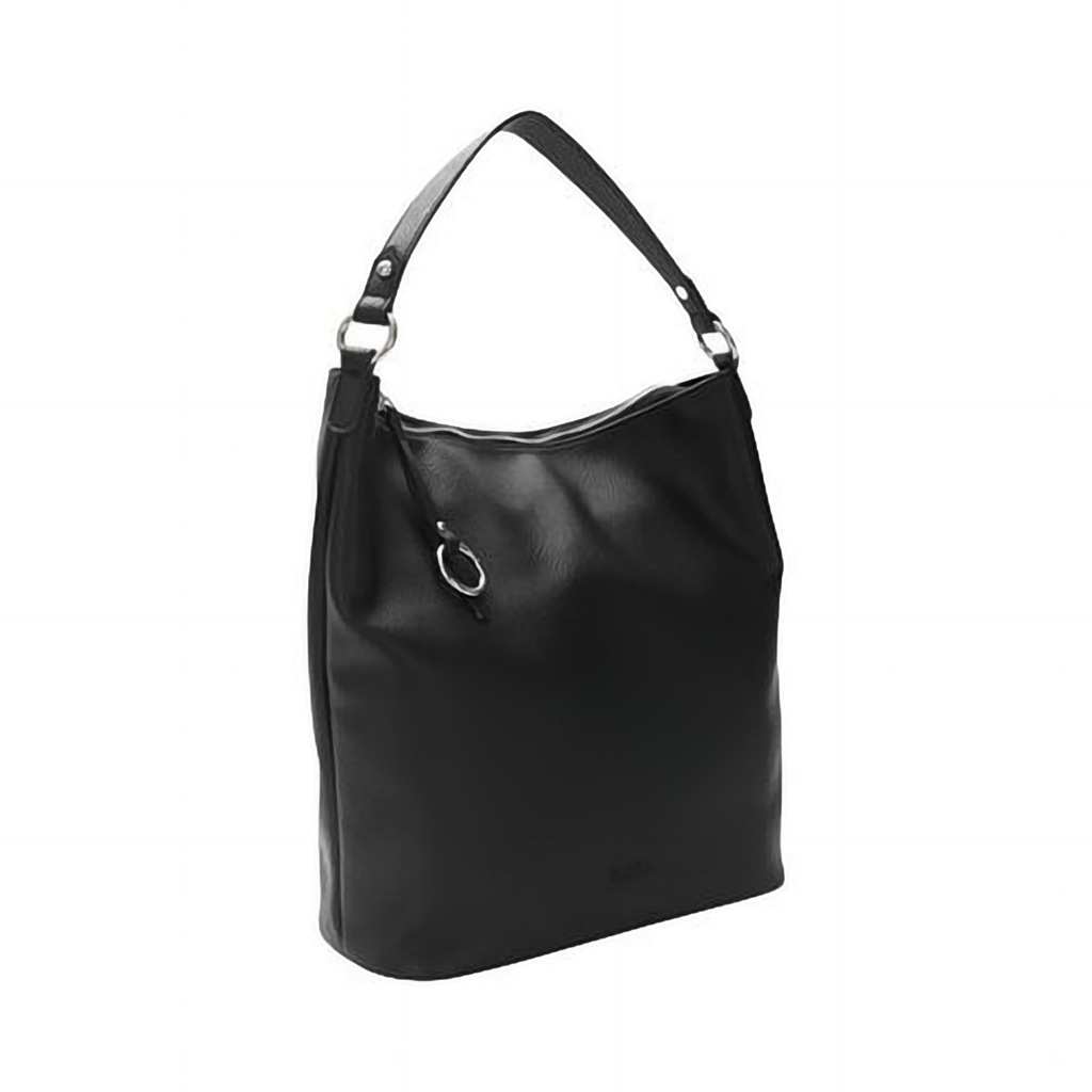Cartera Skora Hobo Carranza Ecocuero Negra 35 x 30 x 13 cm