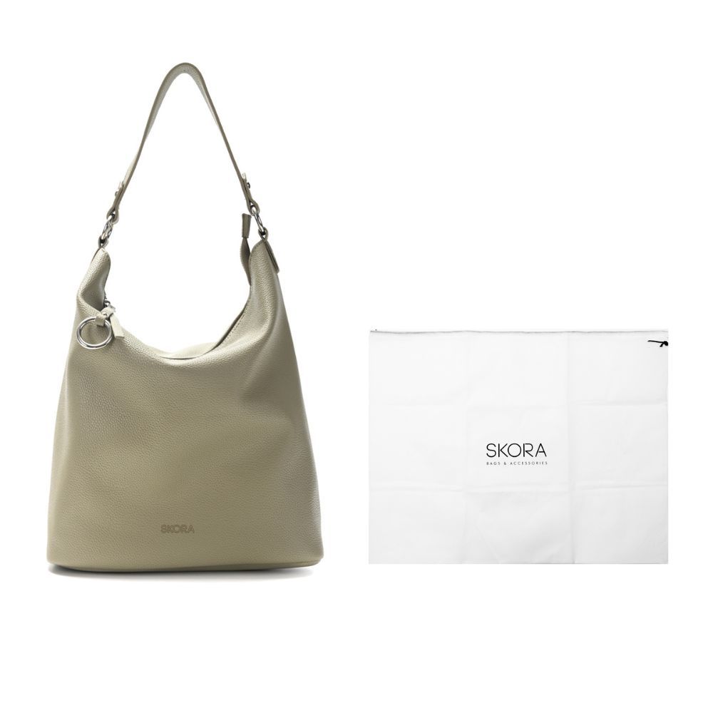 Cartera Skora Hobo Carranza Salvia Ecocuero 35 x 30 x 13 cm