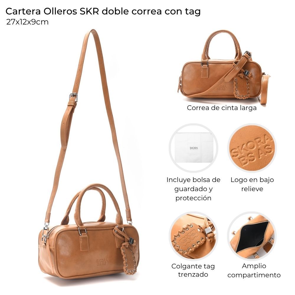 Cartera Skora Olleros Doble Correa 27 x 12 x 9 cm