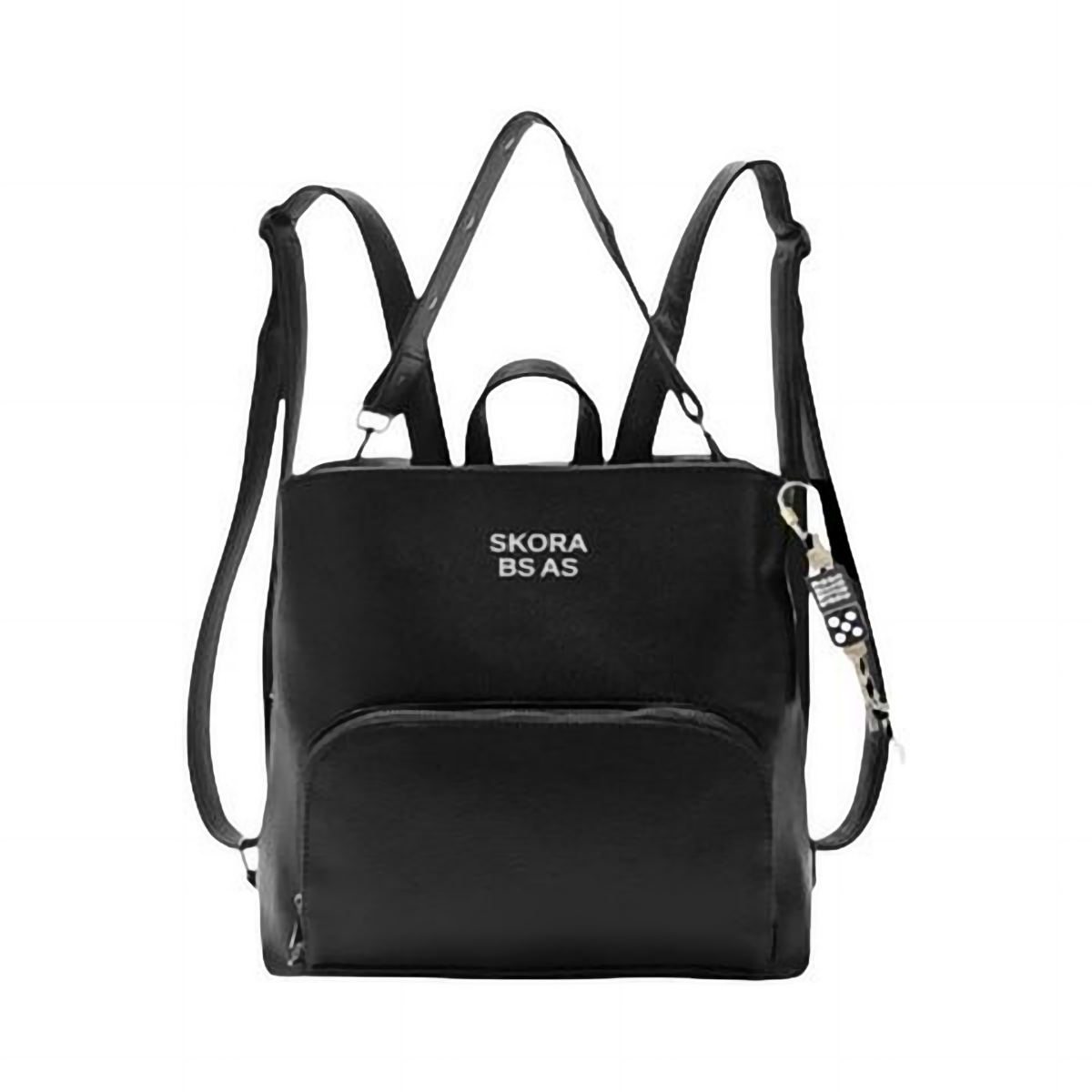 Mochila Malabia Skora Ecocuero Negra 30 x 28 x 10 cm