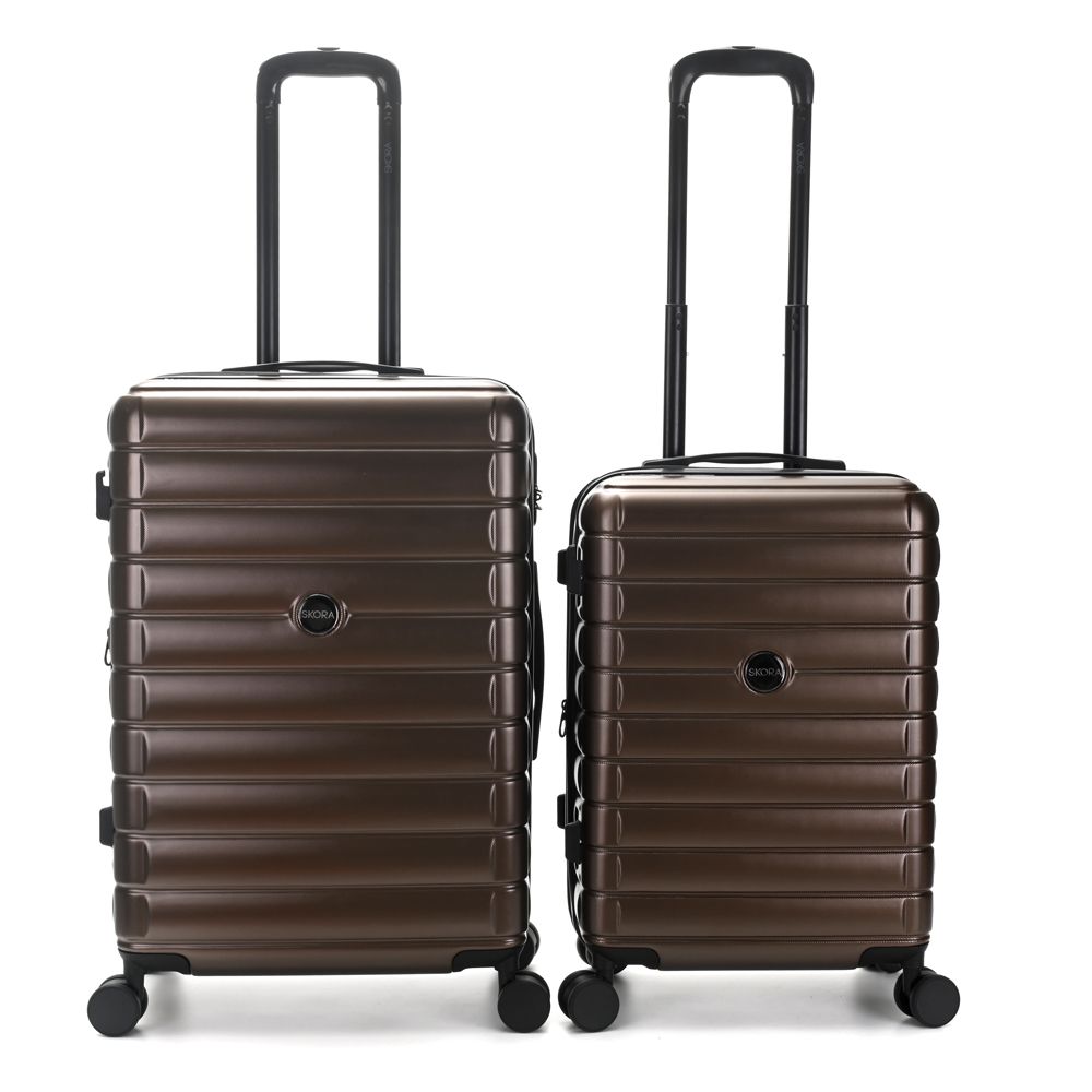 Set Skora Valijas 20 y 24 Pulgadas Chocolate Abs