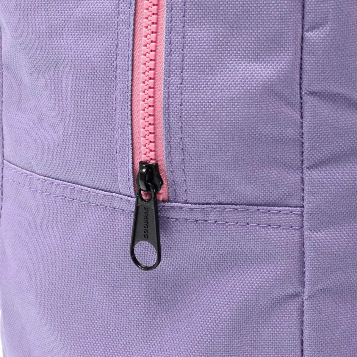 Mochila Goodpak Espalda Lisa con Cierre Contra Tono de 17 Pulgadas Lila