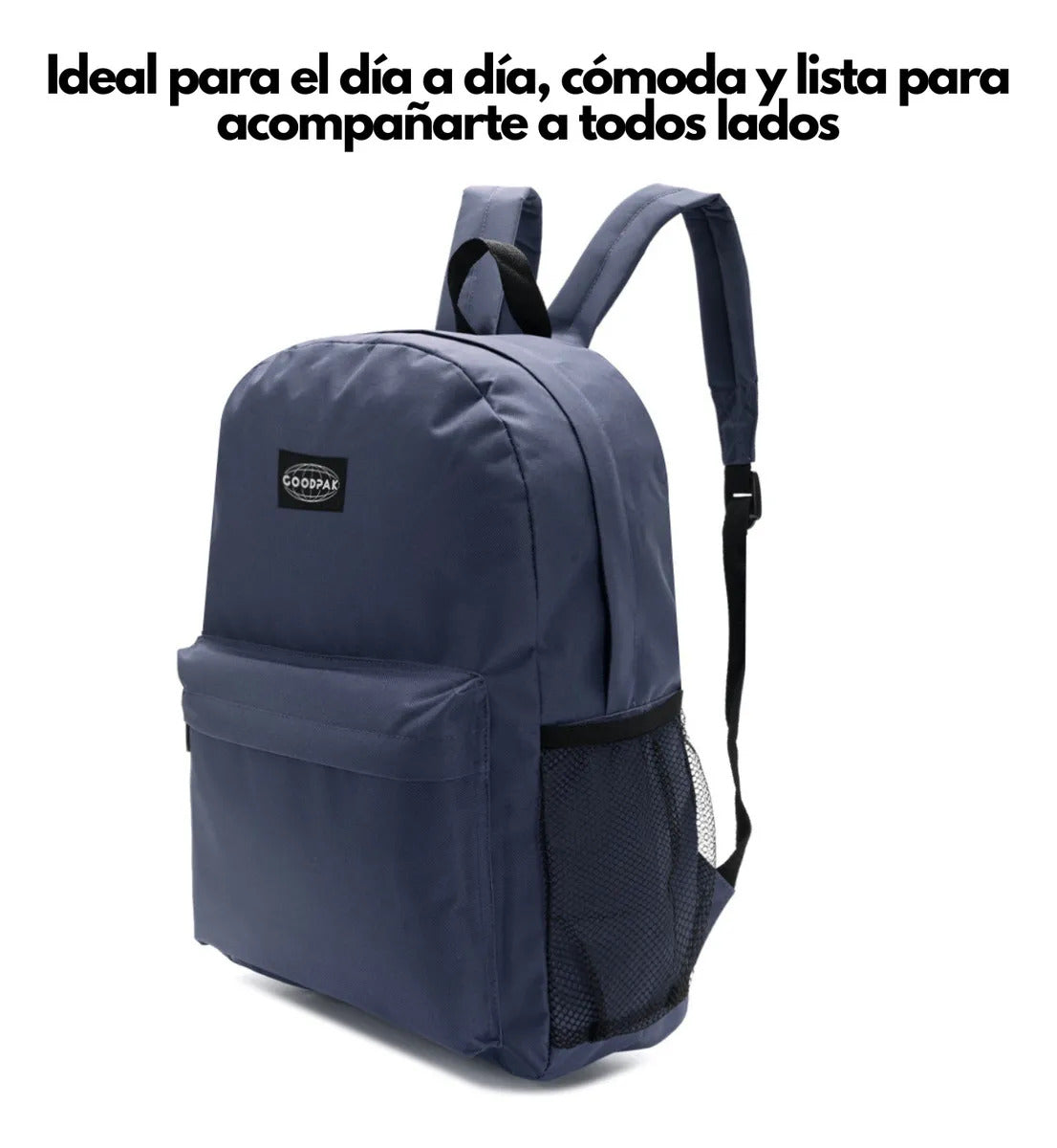 Mochila Espalda Lisa Goodpak de 17 Pulgadas Azul