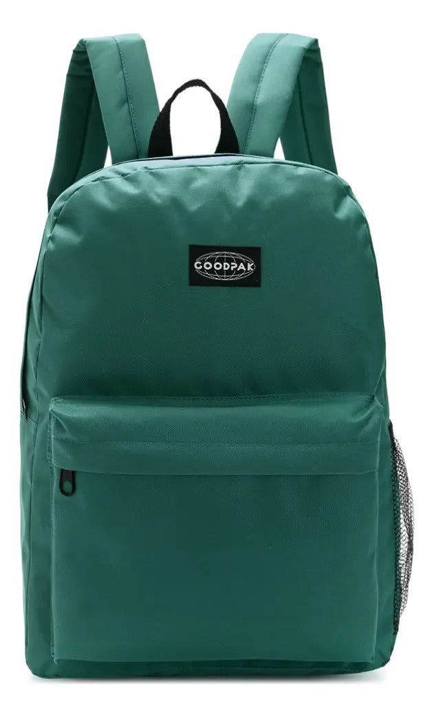 Mochila Goodpak Espalda Lisa Esmeralda de 17 Pulgadas
