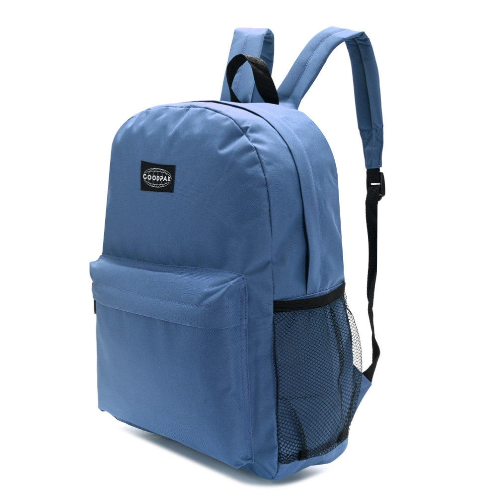 Mochila Goodpak Espalda Lisa Indigo de 17 Pulgadas Azul