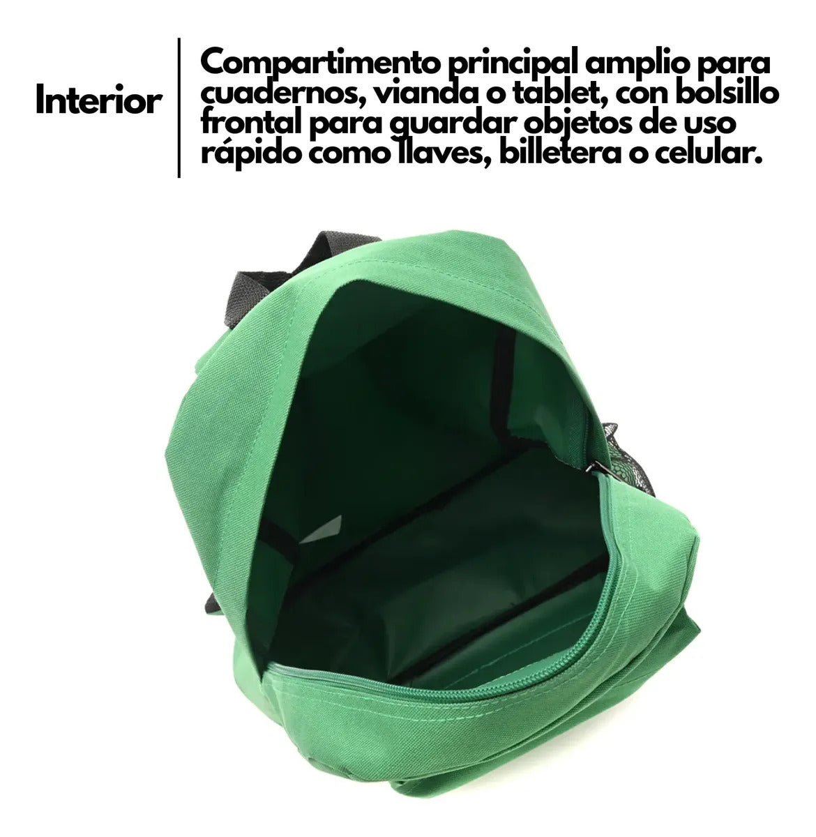 Mochila Espalda Goodpak de 12 Pulgadas Verde