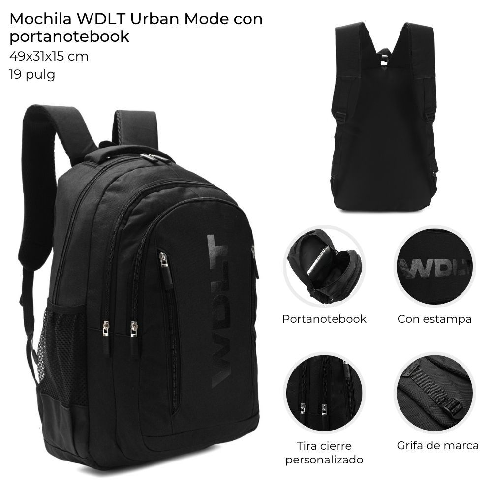 Mochila Wanderlust Urban Mode con Portanotebook de 19 Pulgadas
