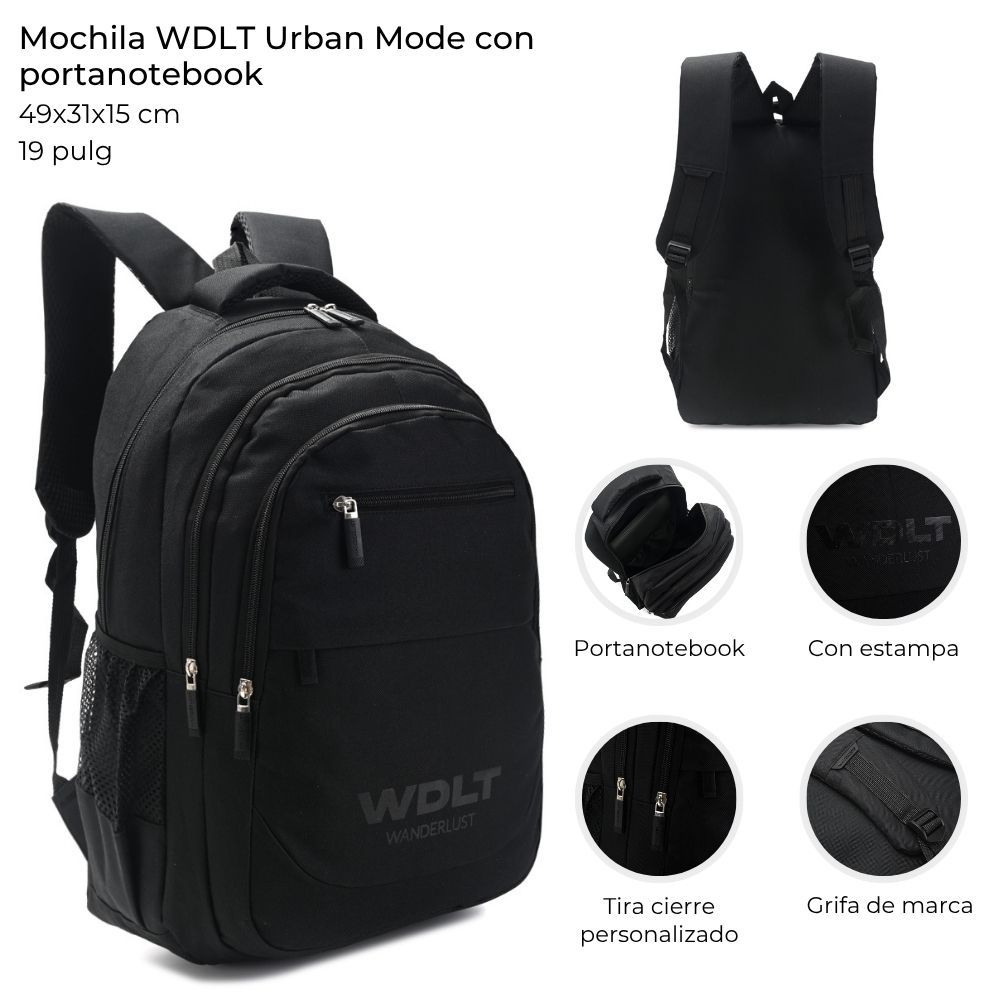 Mochila Wanderlust Urban Mode con Portanotebook de 19 Pulgadas