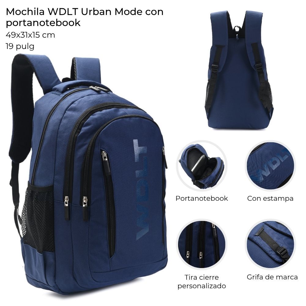 Mochila Wdlt Urban Mode con Portanotebook de 19 Pulgadas