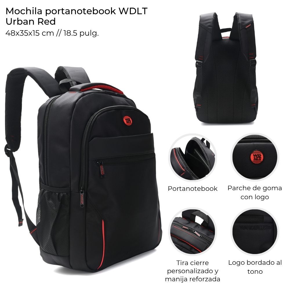 Mochila Portanotebook Wanderlust Urban Red de 18.5 Pulgadas