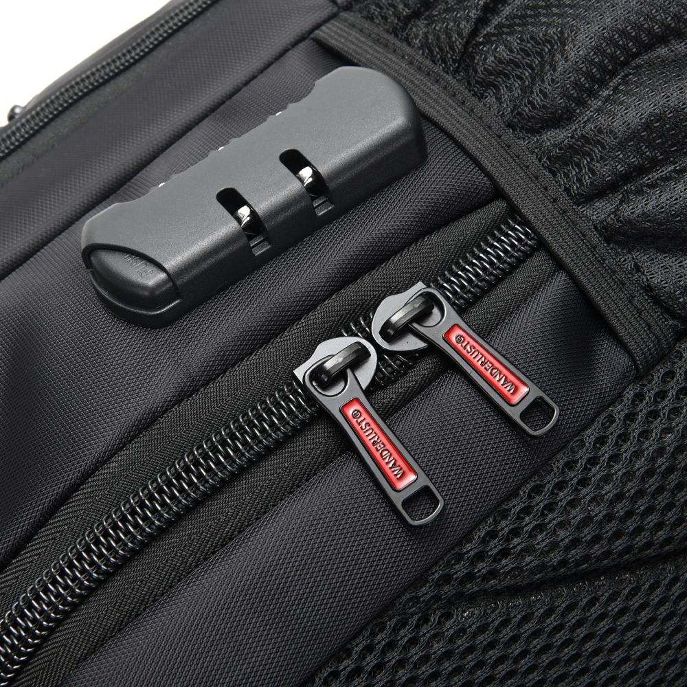 Mochila Wanderlust Portanotebook con Candado Urban de 18.5 Pulgadas Negra