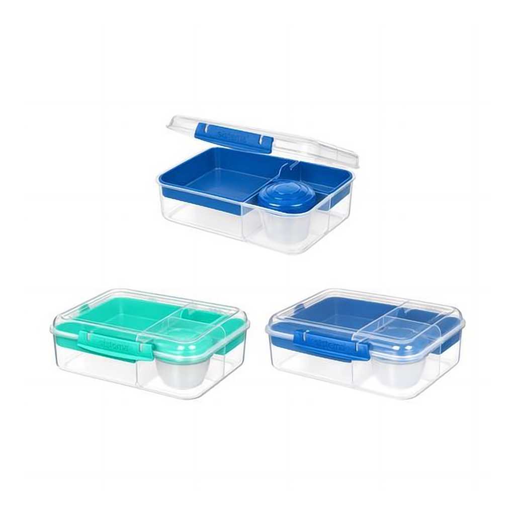 Lunchera Plástica Bento Sistema Colores Surtidos 1650 cc 21.5 x 17 x 7 cm