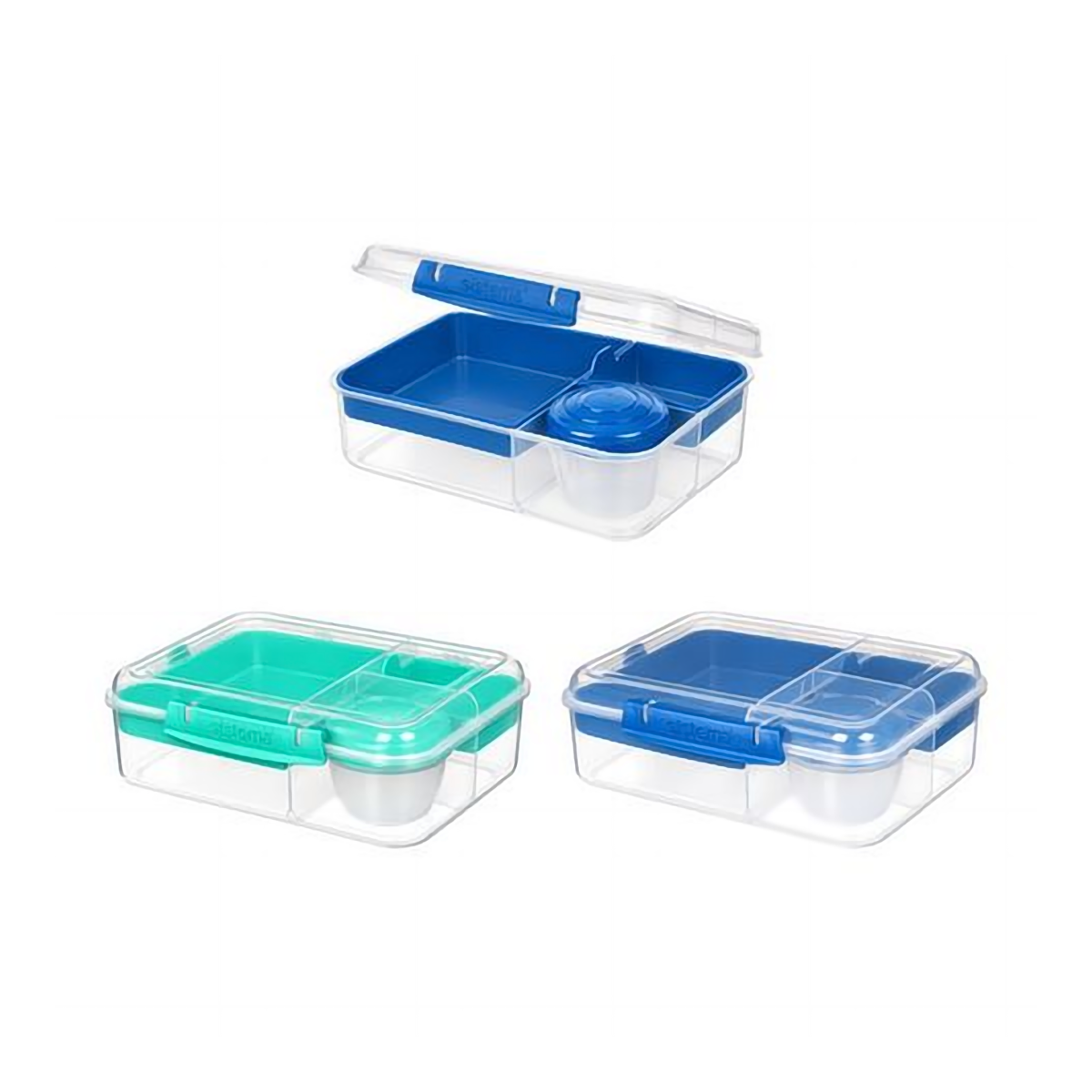 Lunchera Plástica Bento Sistema Colores Surtidos 1650 cc 21.5 x 17 x 7 cm
