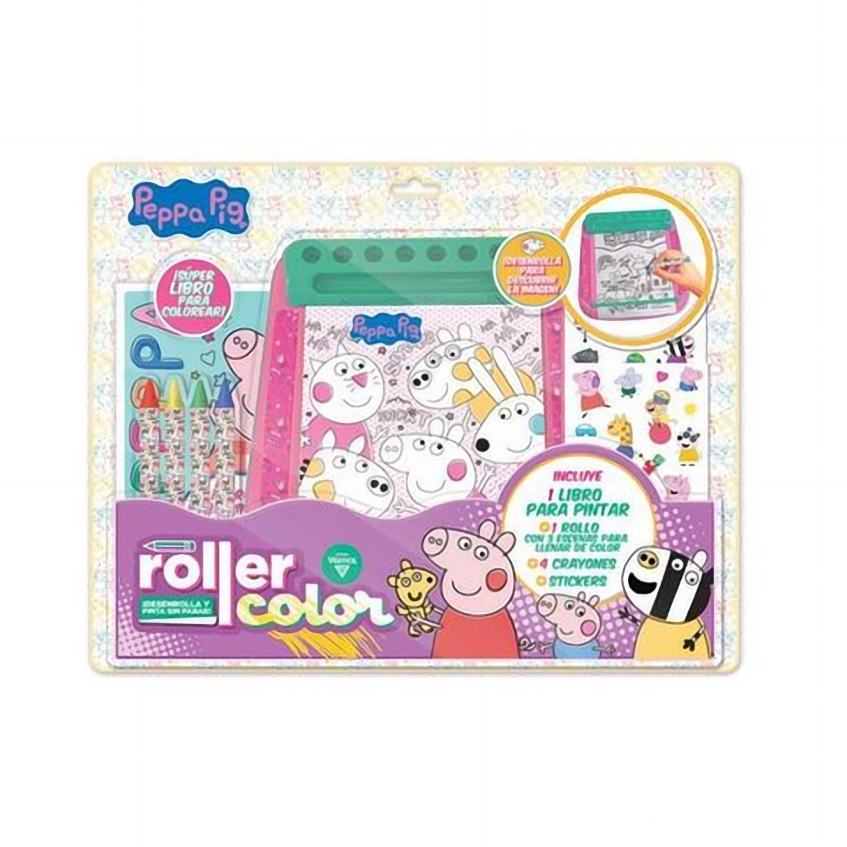 Libro para Pintar Roller Color con Crayones Peppa Pig Vertice 34 x 27 cm