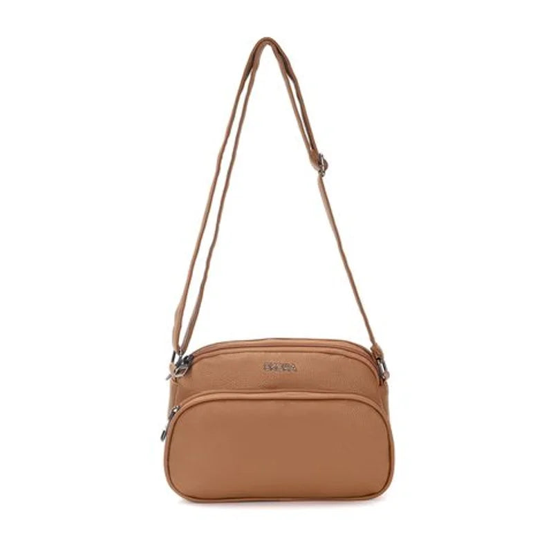 Cartera Bandolera PU Rif Camel 25x17x7 cm Skora - 39868