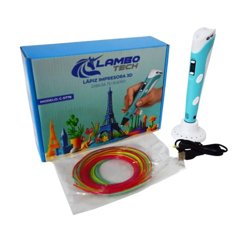 Lápiz Impresora 3d USB Con Filamentos Colores Surtidos Lambo Tech