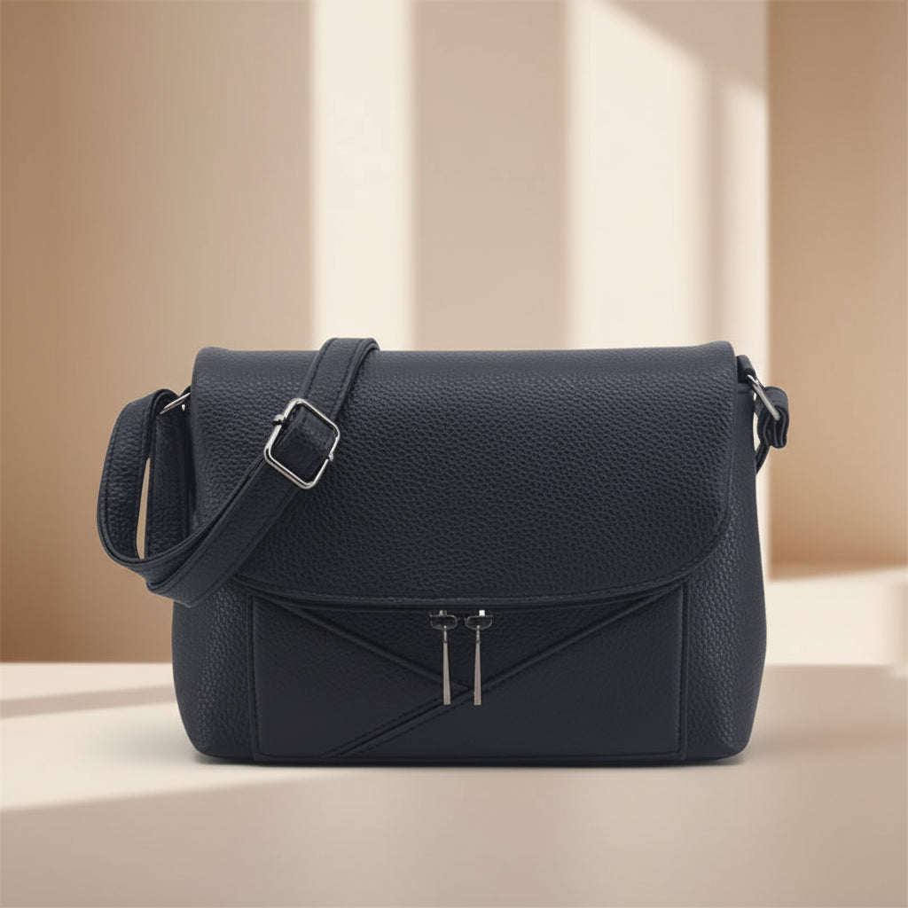 Cartera Bandolera PU Negra 26x19x8 cm Amayra - 67.5400067