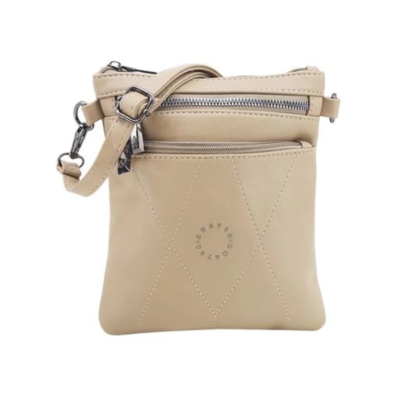 Cartera Bandolera PU Camel 18x21x3 cm Amayra - 67.5400086