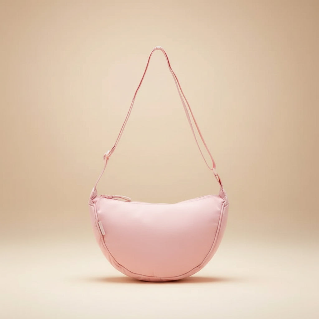 Cartera Bandolera Nylon Round Candy Rosa 26x15x7 cm Skora - 41798