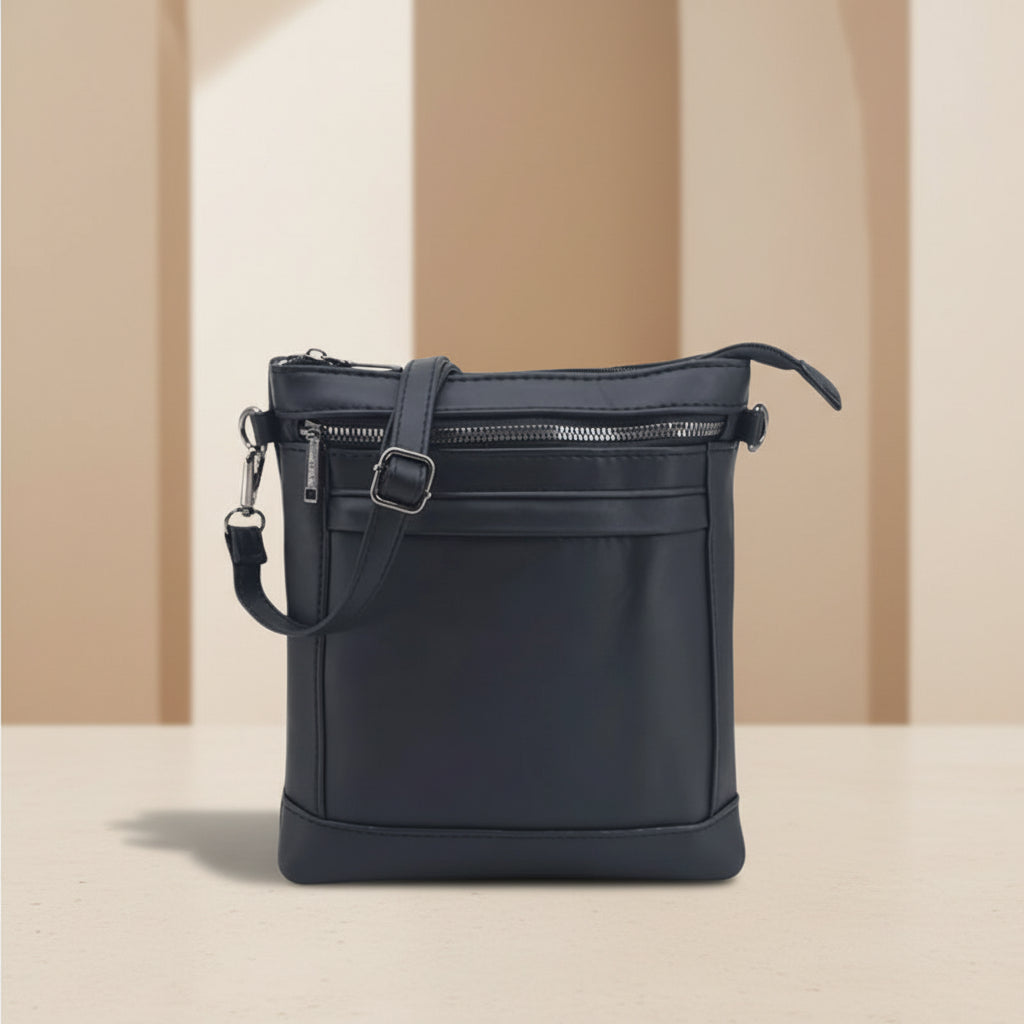 Cartera Bandolera PU Negra 22x20x3 cm Amayra - 67.5400106
