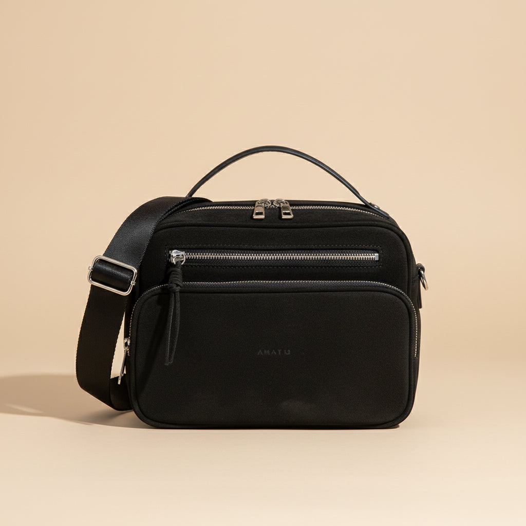 Cartera Bandolera PU Negra 25x20x10 cm Amayra - 67.8700031
