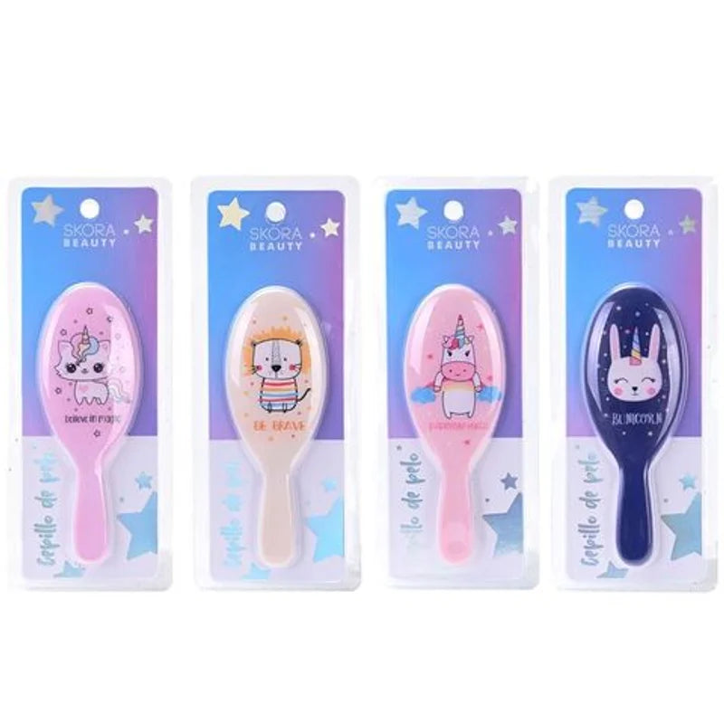 Cepillo Para El Pelo Animalitos 13 Cm Colores Surtidos Skora