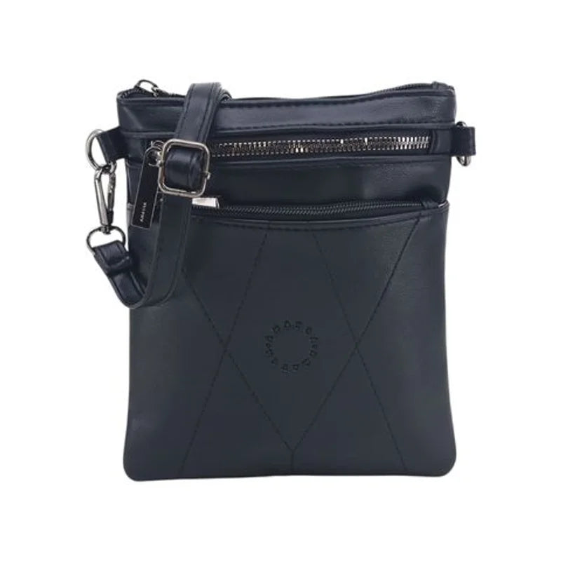 Cartera Bandolera PU Negra 18x21x3 cm Amayra - 67.5400085