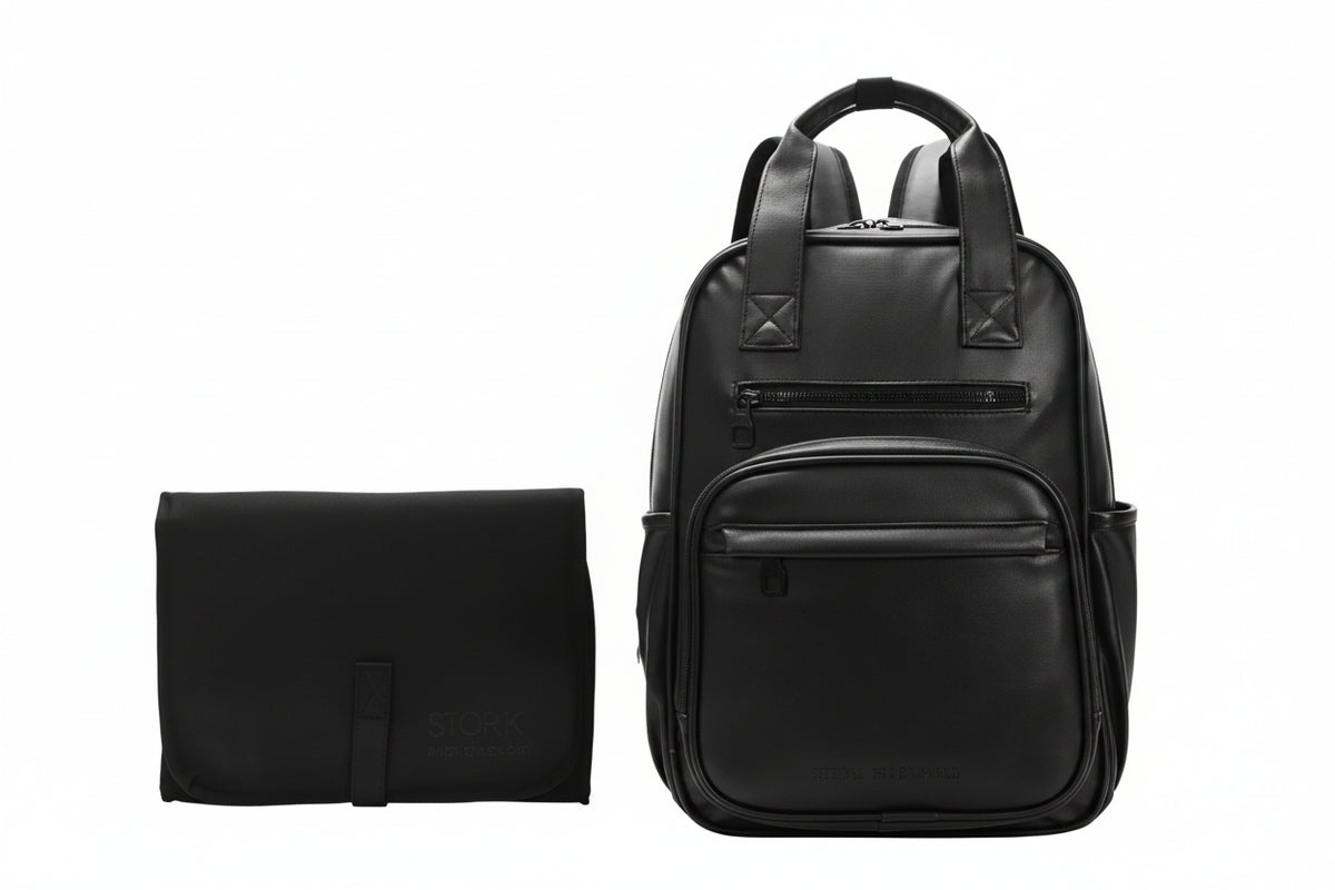Mochila Maternal PU Con Cambiador Y Sujetador Para Cochecito 37x27x15 cm - 43324