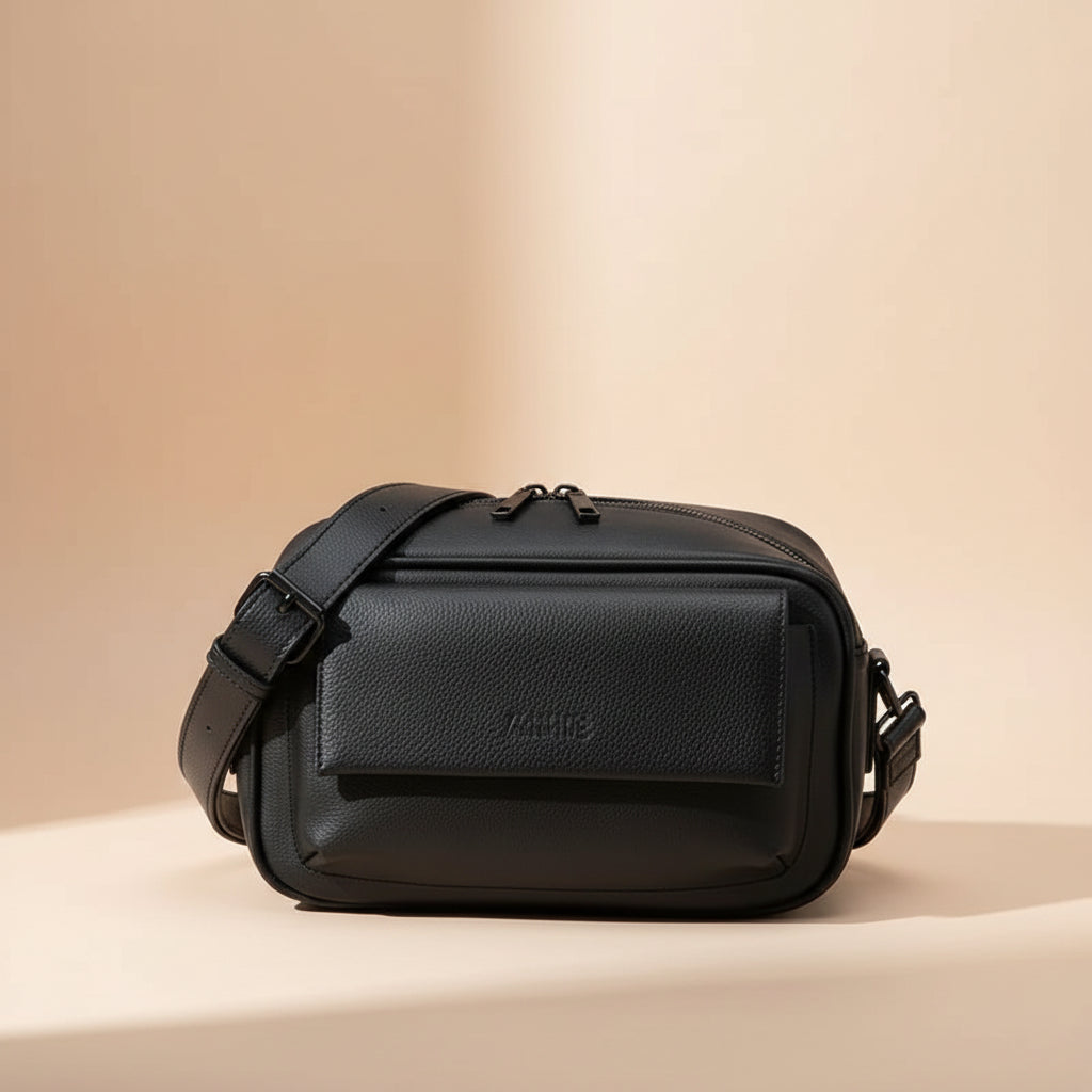Cartera Bandolera PU Negra 24x14x9 cm Amayra - 67.8700016