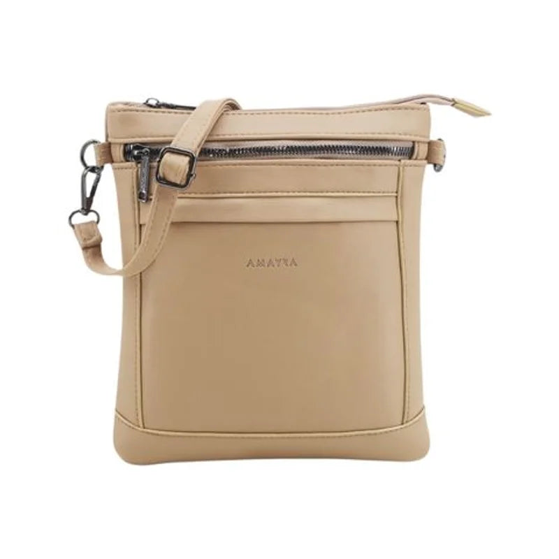 Cartera Bandolera PU Camel 22x20x3 cm Amayra - 67.5400107