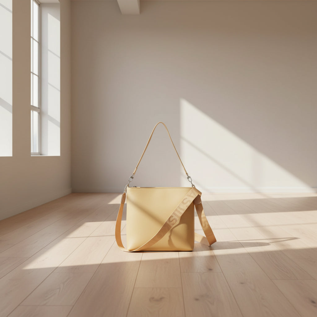 Cartera Bandolera PU Soho Buttermilk 29x27x6 cm Skora - 48209