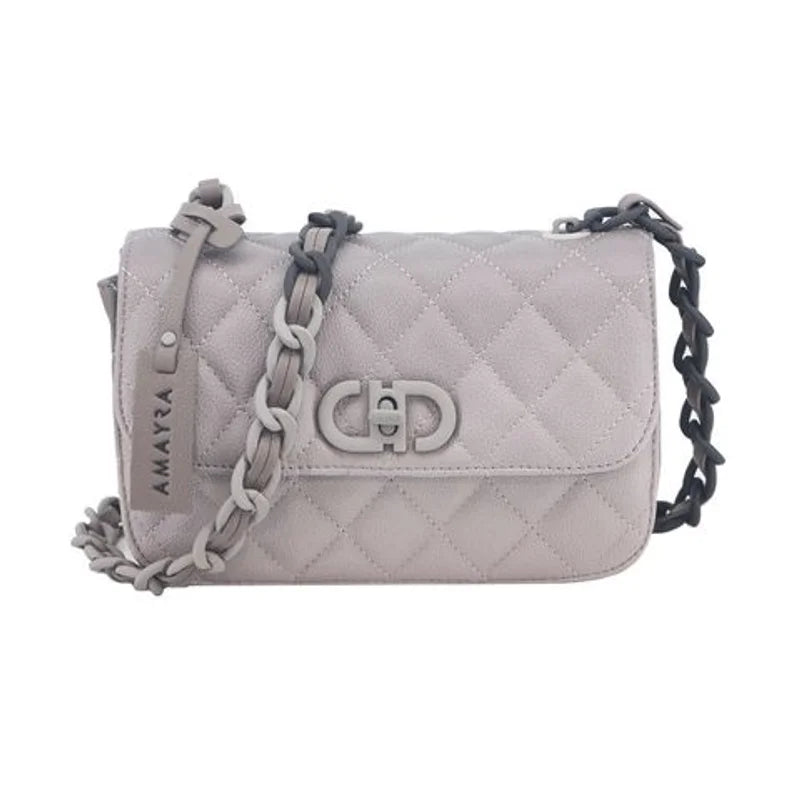 Cartera Bandolera PU Gris 15x22x8 cm Amayra - 67.c2708.1